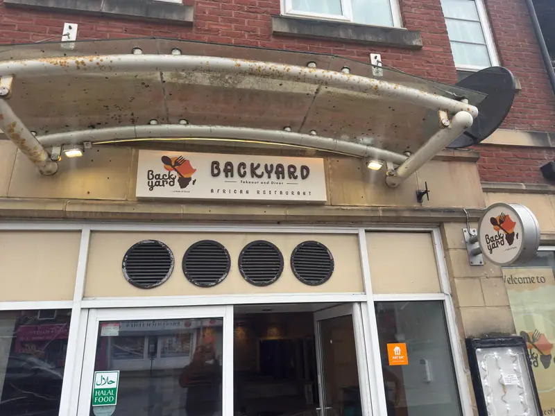 The original Backyard Africa restaurant sign