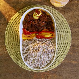 Ofada Rice and Sauce (with a side)